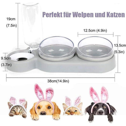 Katzennapf-Set 15° Neigbar Futternapf Nass Trockenfutter