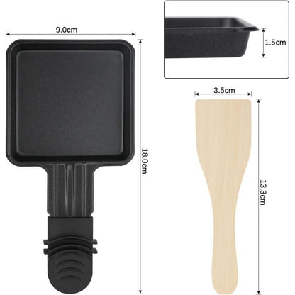 Raclette Pfännchen Set 4 Stück Antihaftbeschichtet mit