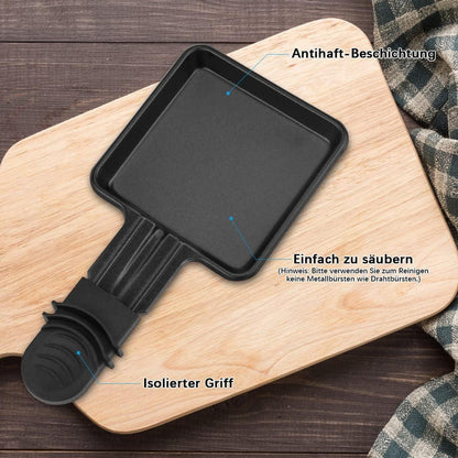 Raclette Pfännchen Set 4 Stück Antihaftbeschichtet mit