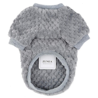 Hundepullover Fleece Wintermantel Grau XL