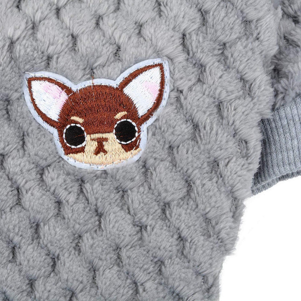 Hundepullover Fleece Wintermantel Grau XL