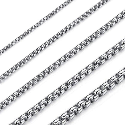 Edelstahl Seilketten Halskette für Damen und Herren, 2mm Breite, 80cm Länge
