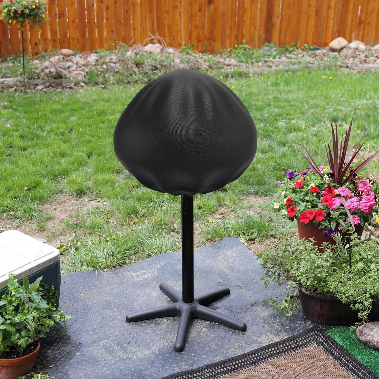 Wasserdichte Grillabdeckung für Standgrill Ø50cm, Easy Take Off Griff