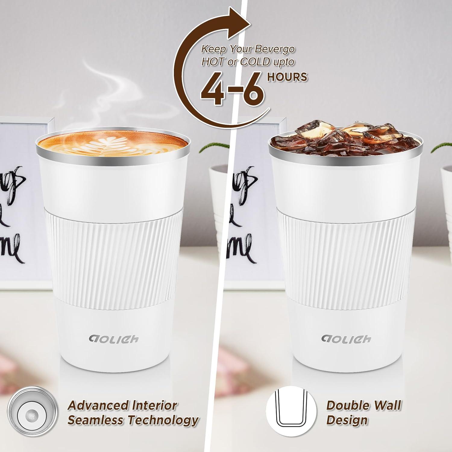 Isolierter Kaffeebecher Edelstahl Thermobecher to go 380ml