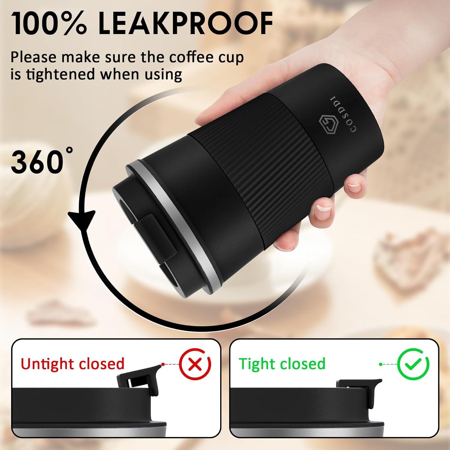 Thermobecher Edelstahl Travel Mug Vakuum auslaufsicher Reisebecher
