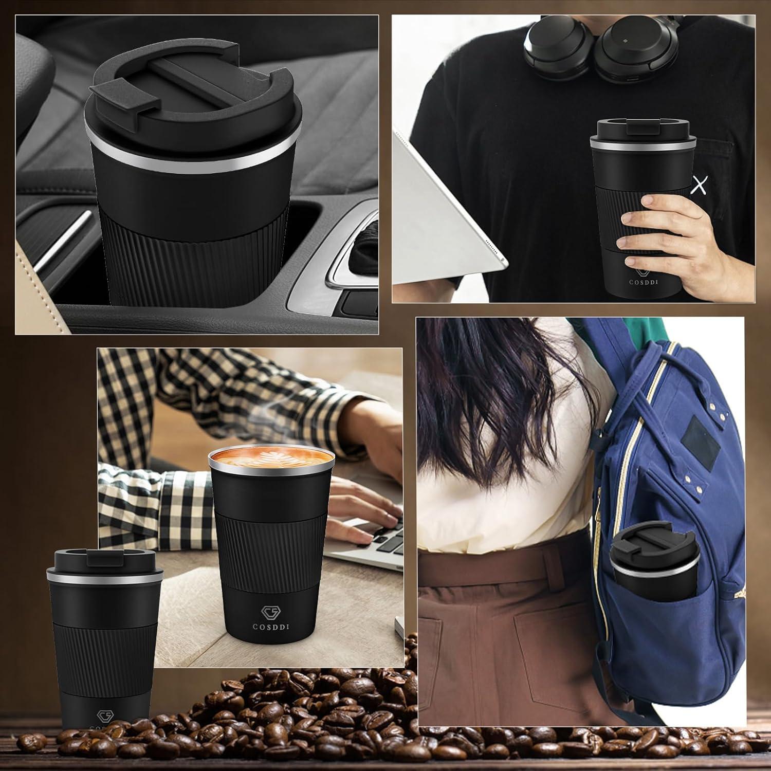 Thermobecher Edelstahl Isolierbecher Travel Mug 380ml Vakuum