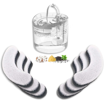 HAPUP Katzenbrunnen Filter Ersatzfilter Aktivkohle 6er Pack