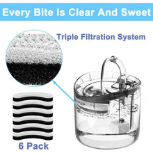 HAPUP Katzenbrunnen Filter Ersatzfilter Aktivkohle 6er Pack