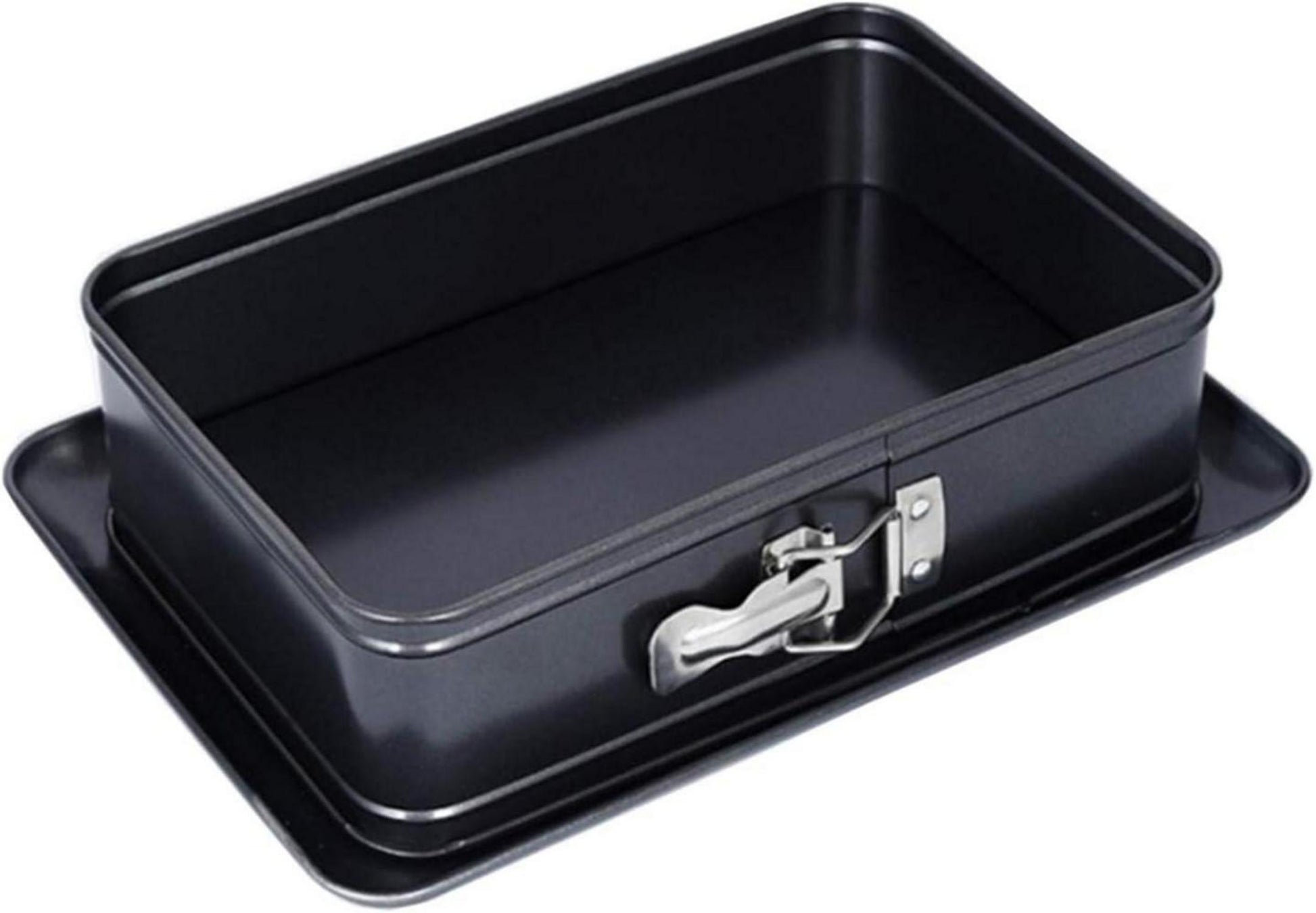 Rechteck Springform Backform Non-Stick Kuchenform 39x28cm Schwarz Antihaftbeschichtet