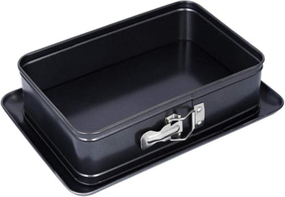 Rechteck Springform Backform Non-Stick Kuchenform 39x28cm Schwarz Antihaftbeschichtet