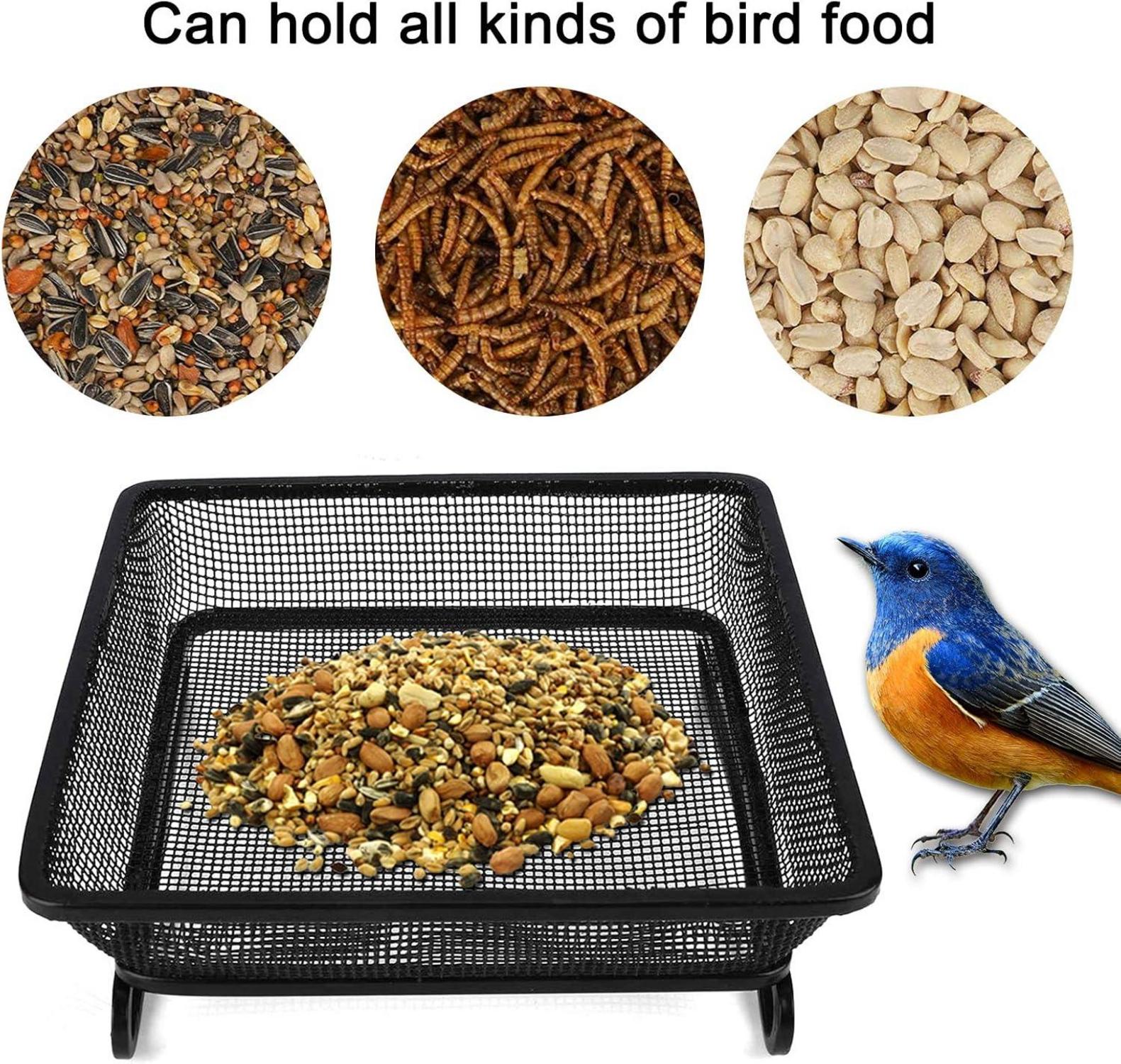 Vogelfutterschale Metallgeflecht Bodenfutterstation Wildvögel Feinmaschig