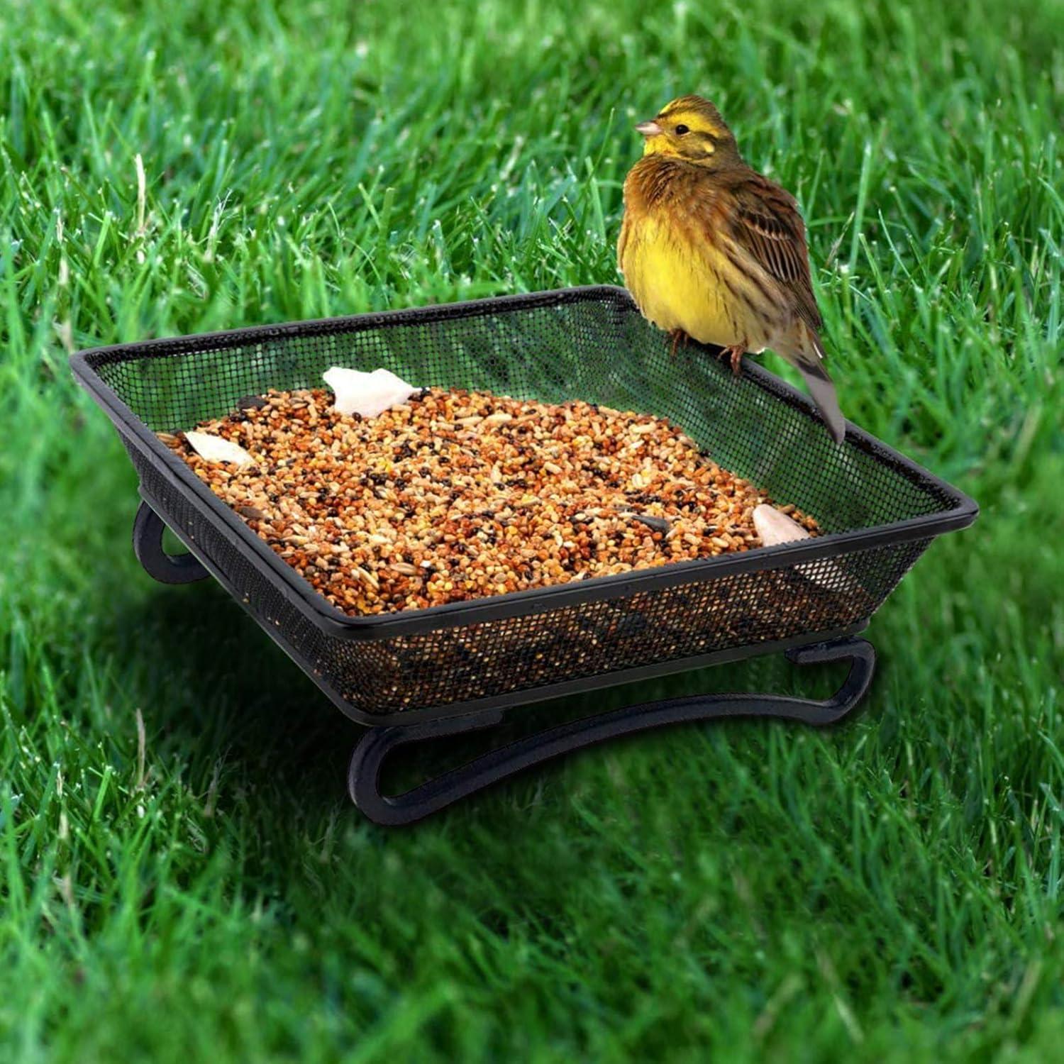 Vogelfutterschale Metallgeflecht Feinmaschige Bodenstation Wildvögel