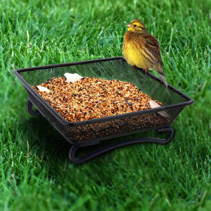 Vogelfutterschale Metallgeflecht Feinmaschige Bodenstation Wildvögel