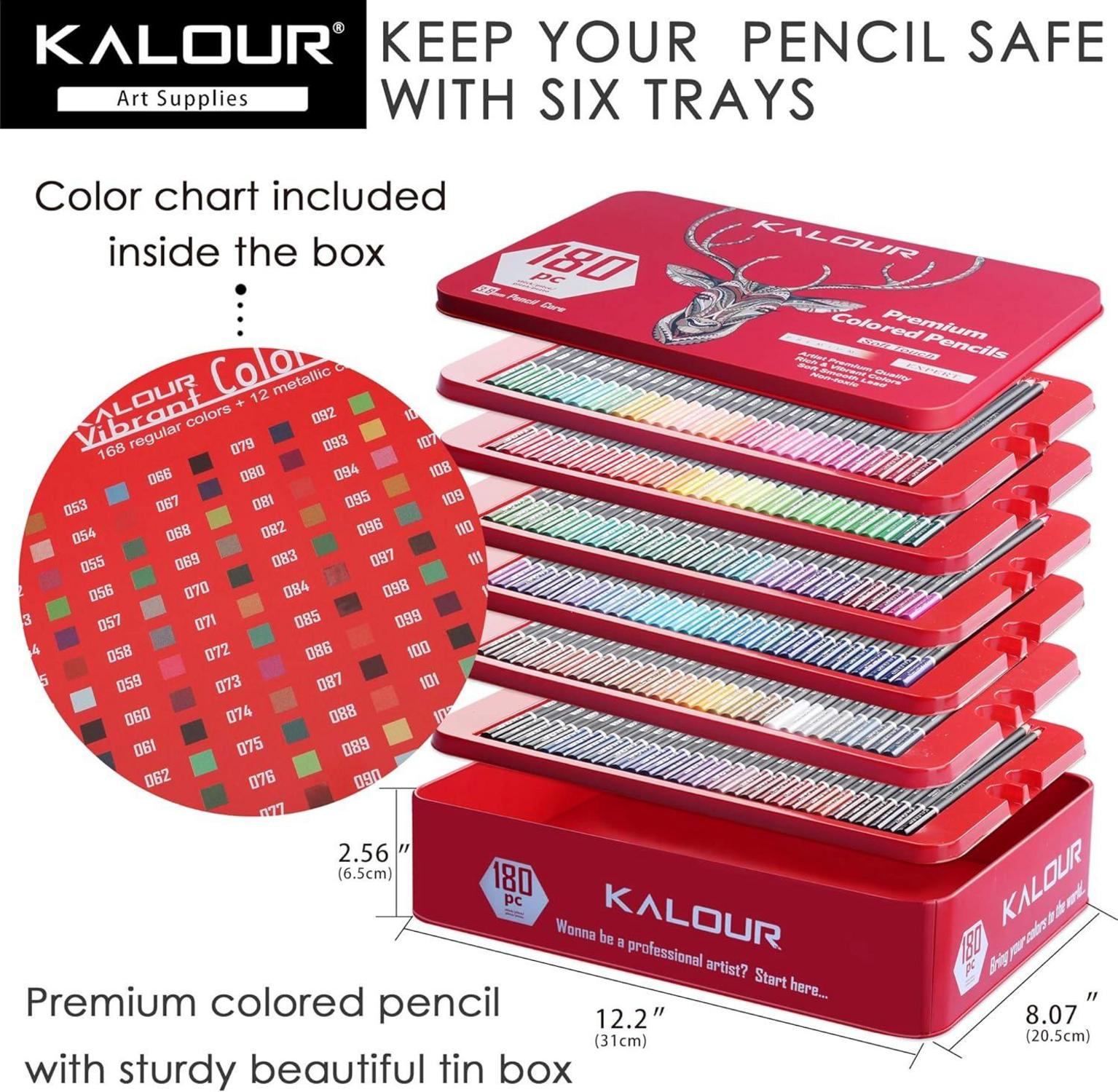 Professionelle Buntstifte Set 180 Farben Künstler weicher Kern