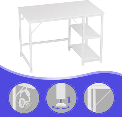 Schreibtisch Computertisch Bürotisch 140x60cm Weiß E0 Spanplatte