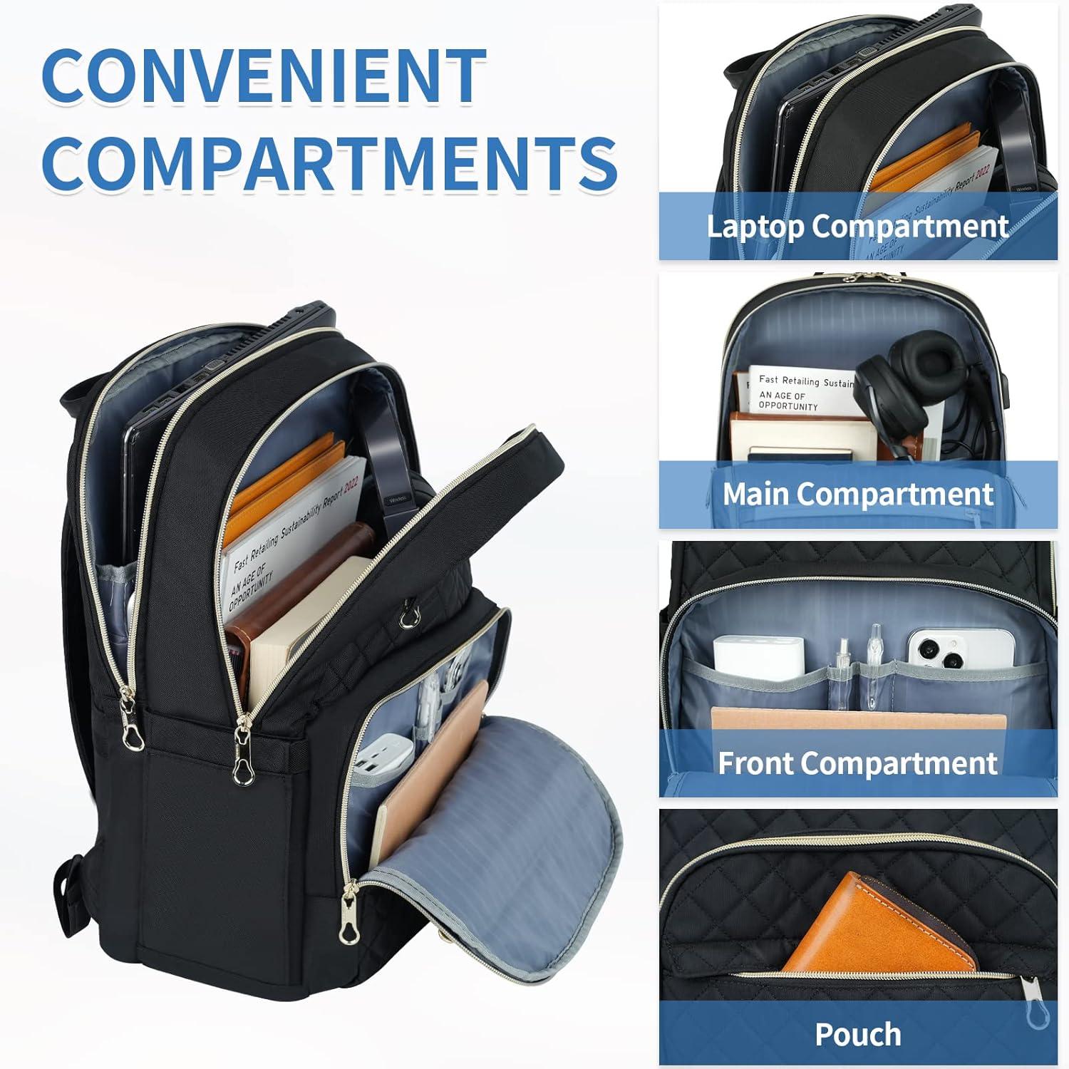 Rucksack Damen 15,6 Zoll Laptop Schulrucksack Daypack USB