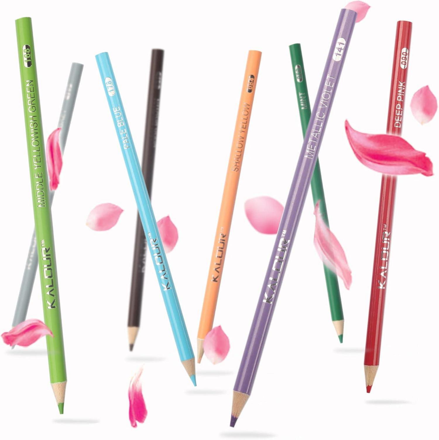 KALOUR 180 Buntstifte-Set Erwachsene Künstler Pigment-Weichmine Wachs Lebendige Farben