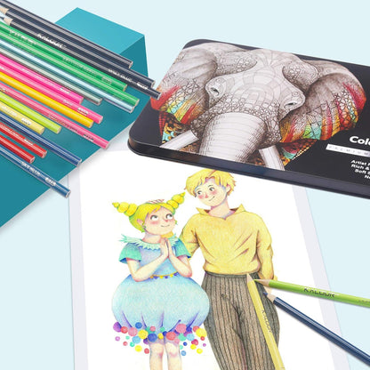 KALOUR 180 Buntstifte-Set Erwachsene Künstler Pigment-Weichmine Wachs Lebendige Farben