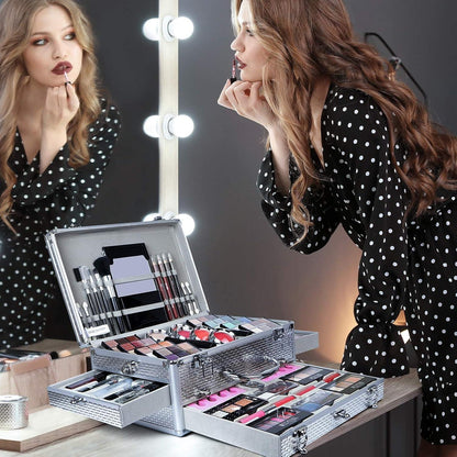 Professionelles Make-up Set mit Schminkkoffer – Geschenk für Damen