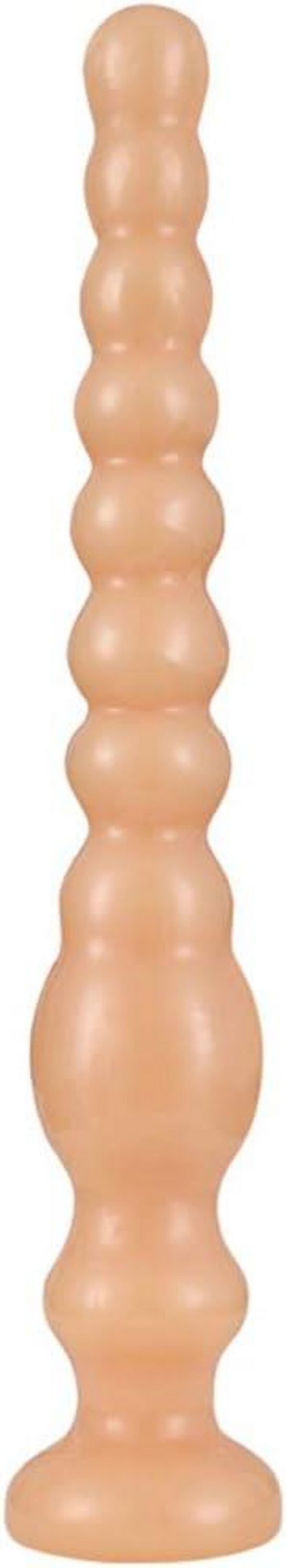Analdildo mit Intervall- und Spiralperlen, Saugnapf, 33 cm