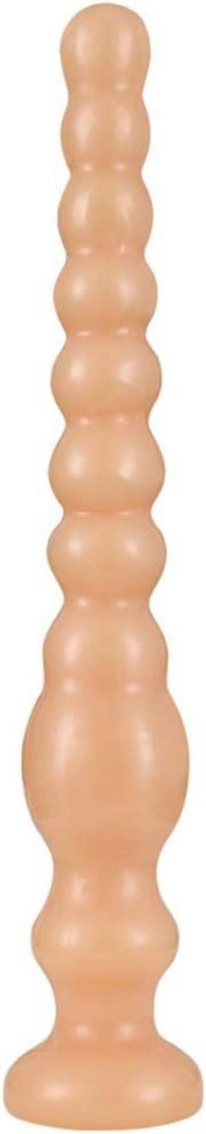Analdildo mit Intervall- und Spiralperlen, Saugnapf, 33 cm