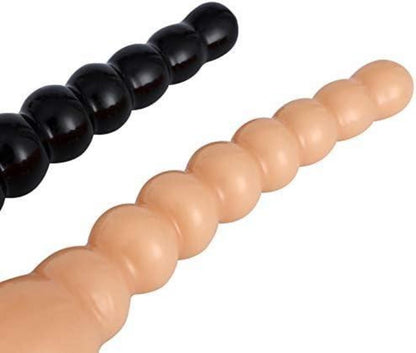 Analdildo mit Intervall- und Spiralperlen, Saugnapf, Realistischer