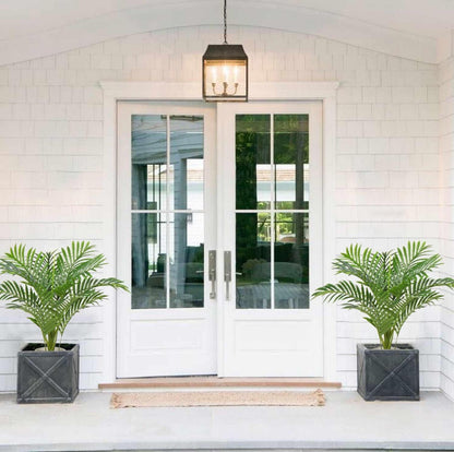 Kunstpflanze Palme groß 60 cm grün für Wohnzimmer Deko