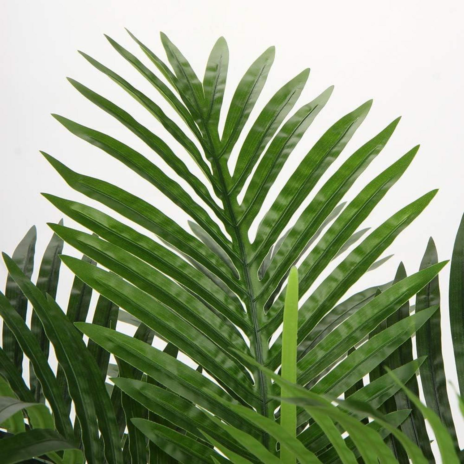Große Kunstpalme 60cm Real-Touch Deko für Wohnzimmer Büro Balkon