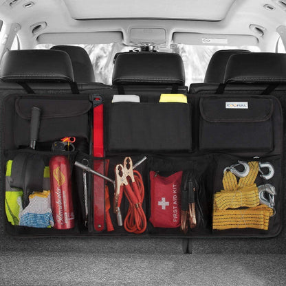 Kofferraum Organizer Auto, Aufbewahrungstasche mit Netztaschen
