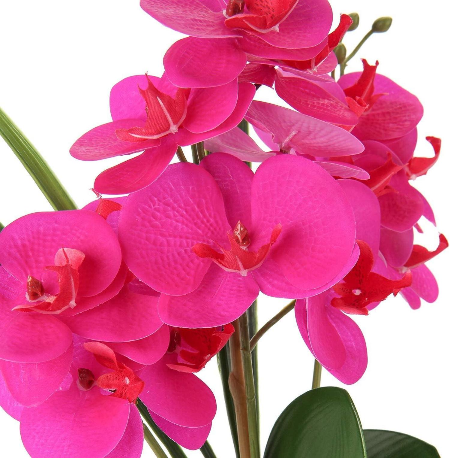 Kunstblume Orchidee Phalaenopsis Lila Deko 49 cm im