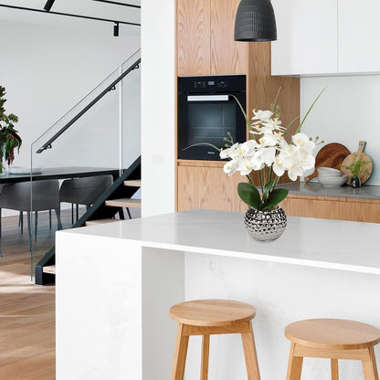 Kunstblume Orchidee Künstlich Phalaenopsis Weiß Deko Blumen 49 cm