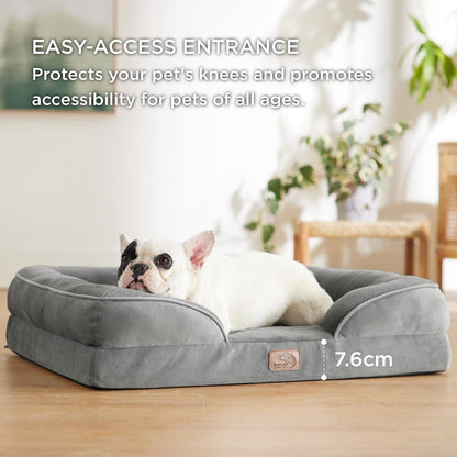 Orthopädisches Hundebett 71x58 cm, grau, mit Memory-Schaum