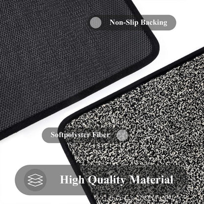 Pauwer Fußmatte Schwarz 45x70cm Rutschfester Teppich für Innen und Außen