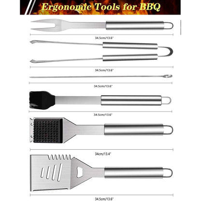 Grillbesteck Set 10 Stück Grillzubehör Männer Geschenk