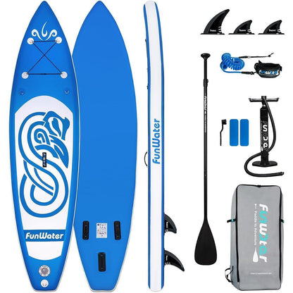 Aufblasbares Stand Up Paddle Board SUP 320x78x15cm Blau