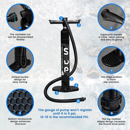 Aufblasbares Stand Up Paddle Board SUP 320x78x15cm Blau