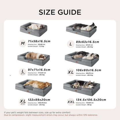Orthopädisches Hundebett Hundesofa 106x80 cm waschbar
