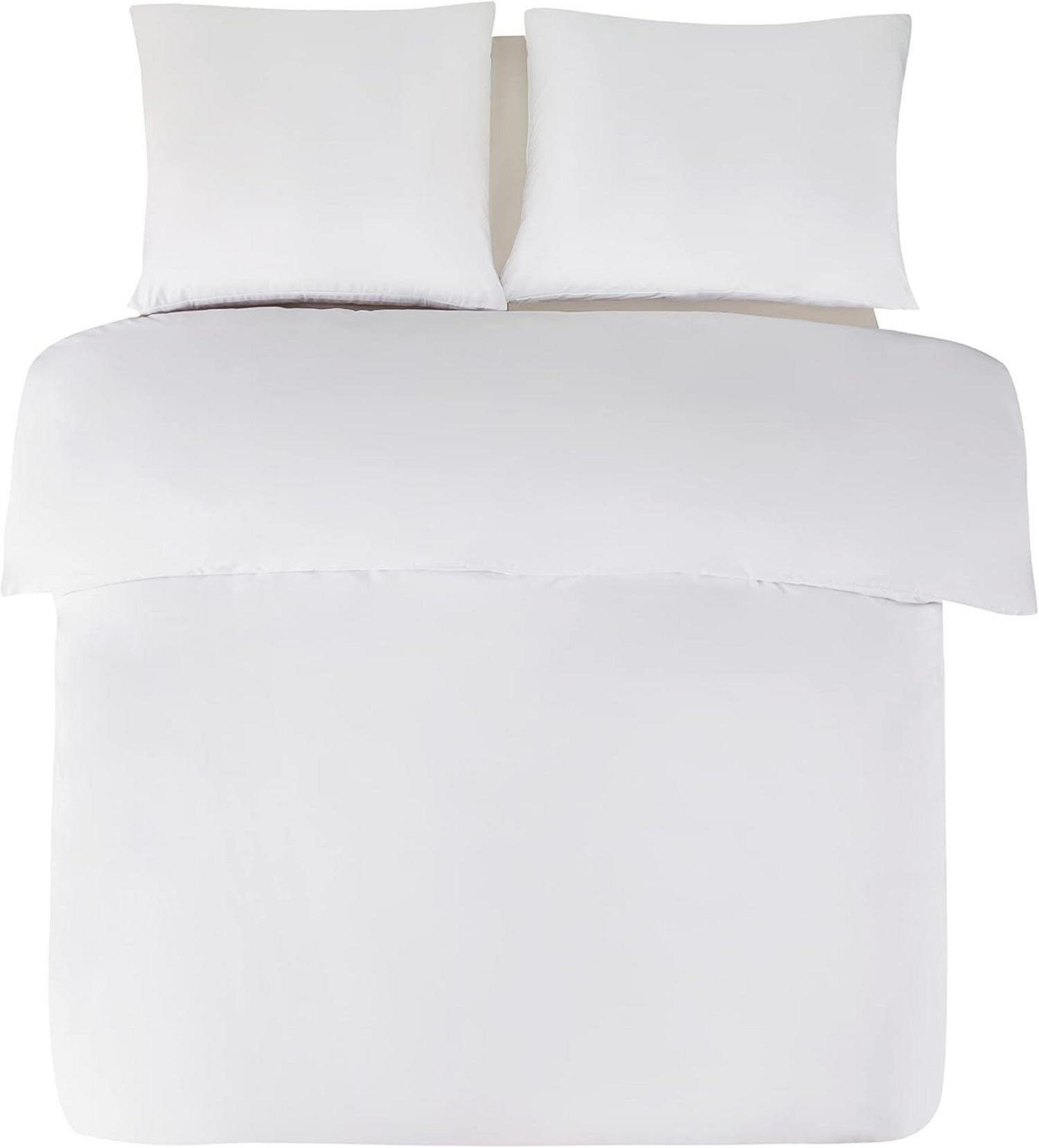 Bettwäsche Set Reißverschluss Weiche Mikrofaser 110 g/m² Creme