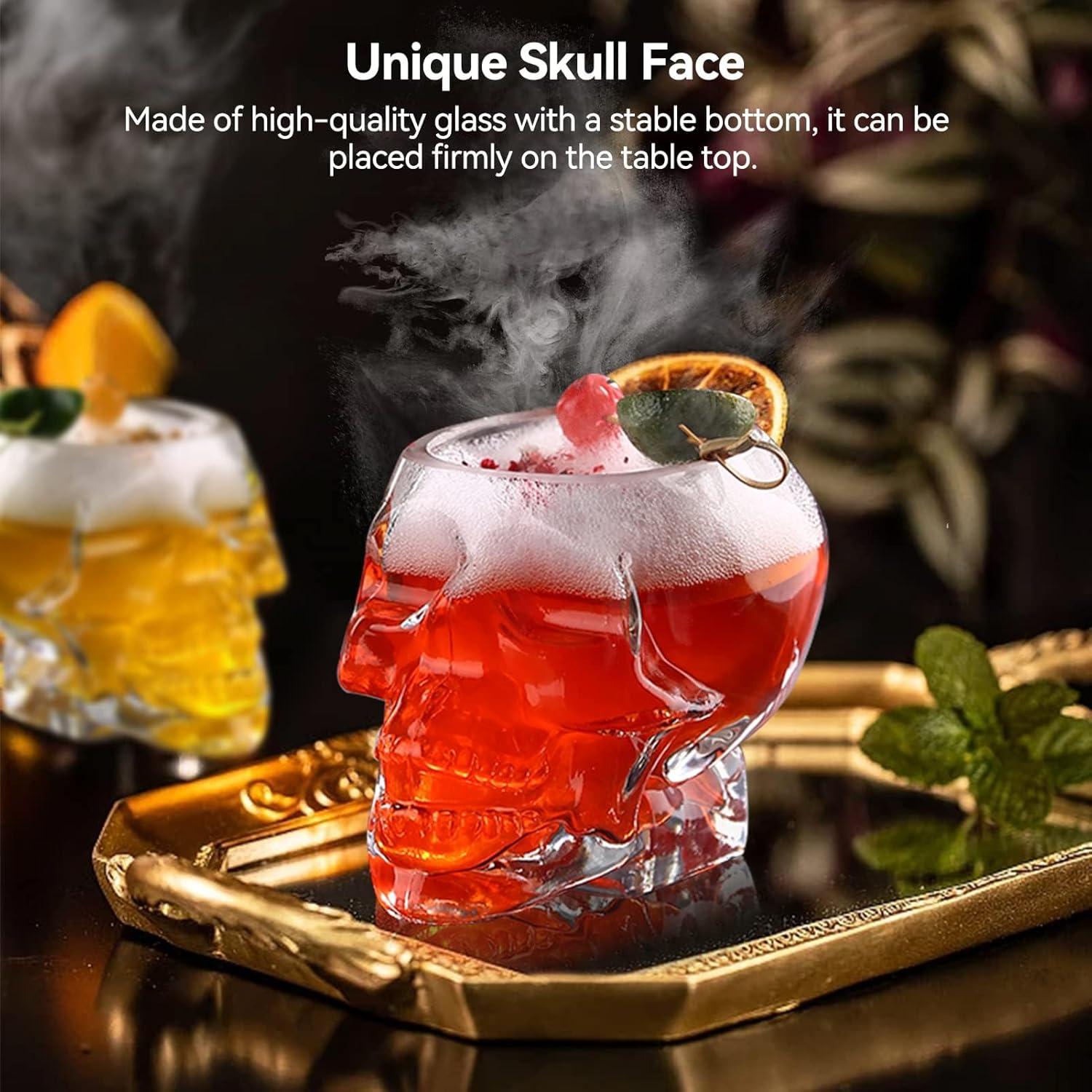 Skull Shot Glasses Set 3er Pack 75ml Totenkopf Glas Gravur