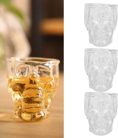 Skull Shot Glasses Set - Kristall Schädel Schnapsgläser 75ml 3er Set