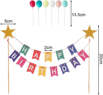 Geburtstag Kuchen Topper Set Regenbogen Dekorationen Ballon