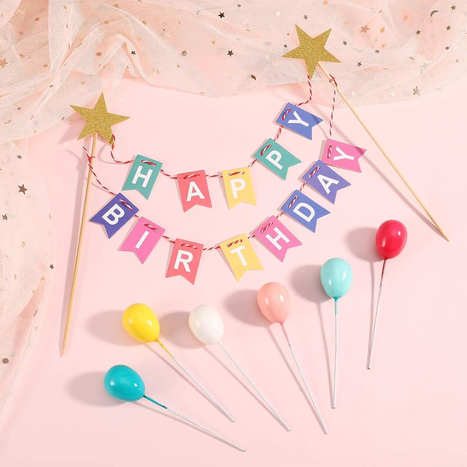 Alles Gute zum Geburtstag Kuchen Topper Set Regenbogen Dekoration Cupcake Bunting