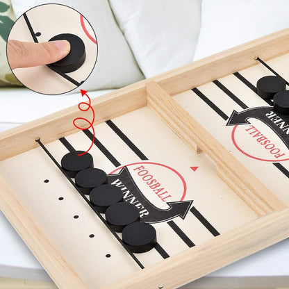 Holz Hockey Brettspiel Sling Puck Match Interaktionsspiel 2in1Katapult