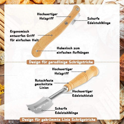 K KUMEED 27 Stück Bäckermesser Set Broteinschneidemesser