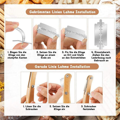 K KUMEED 27 Stück Bäckermesser Set Broteinschneidemesser