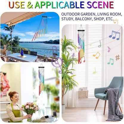 Regenbogen Memorial Windspiele 72cm 14 Aluminium Rohre