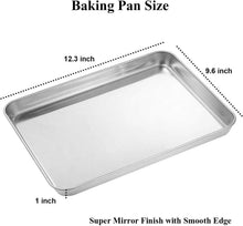 Edelstahl Backblech Set, 2er Pack, 30.5x25.4x2.5CM, Ungiftig