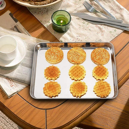 Edelstahl Backblech Set 2er Pack 30.5x25.4x2.5cm Spülmaschinenfest