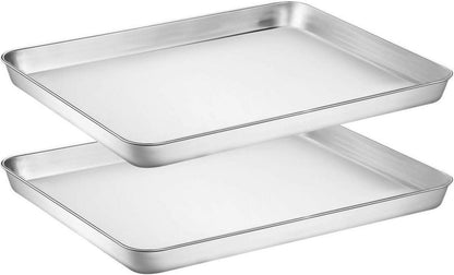 Wildone Baking Sheet Set of 2 Edelstahl Ofenblech Kuchenblech