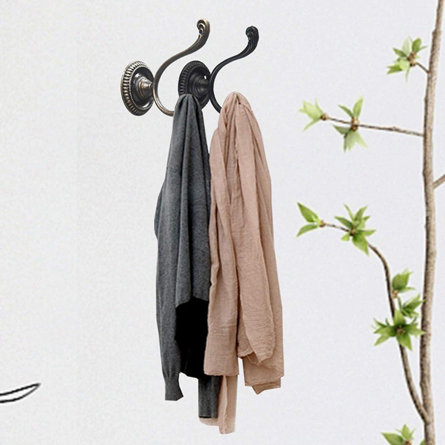 6er Set Vintage Wandhaken Schwarz für Schlafzimmer Garderobe